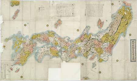 希少 大判 江戸期 手彩色 手書 古地図 約130cm 城下 加納 岐阜 岐阜城