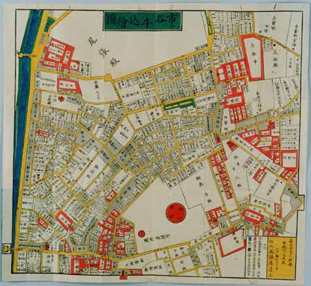 江戸切絵図【市ヶ谷牛込】尾張屋清七 古地図 江戸切絵図【市ヶ谷牛込】尾張屋清七 古地図