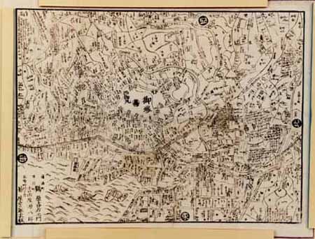 江戸古地図集 J22061409〇復刻版 江戸古地図 改正江戸新絵図 明治4年改正再版