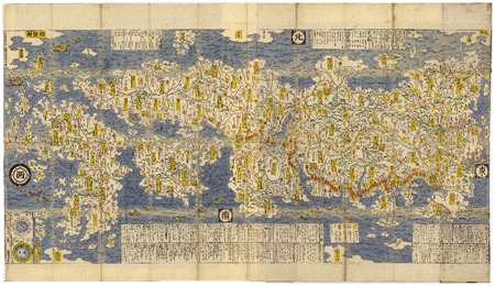 古地図 日本海山潮陸図 石川流宣 相模屋太兵衛 元禄四年 古地図コレクション（古地図資料閲覧サービス）