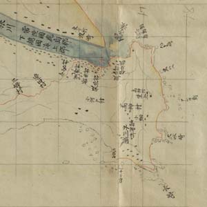 彩色見本(一部分)(第58図犬吠埼周辺)(彩色前)