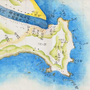 彩色見本(一部分)(第58図犬吠埼周辺)(彩色後)