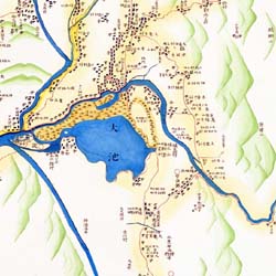 彩色見本(一部分)(第133図山城 河内・摂津)(彩色後)